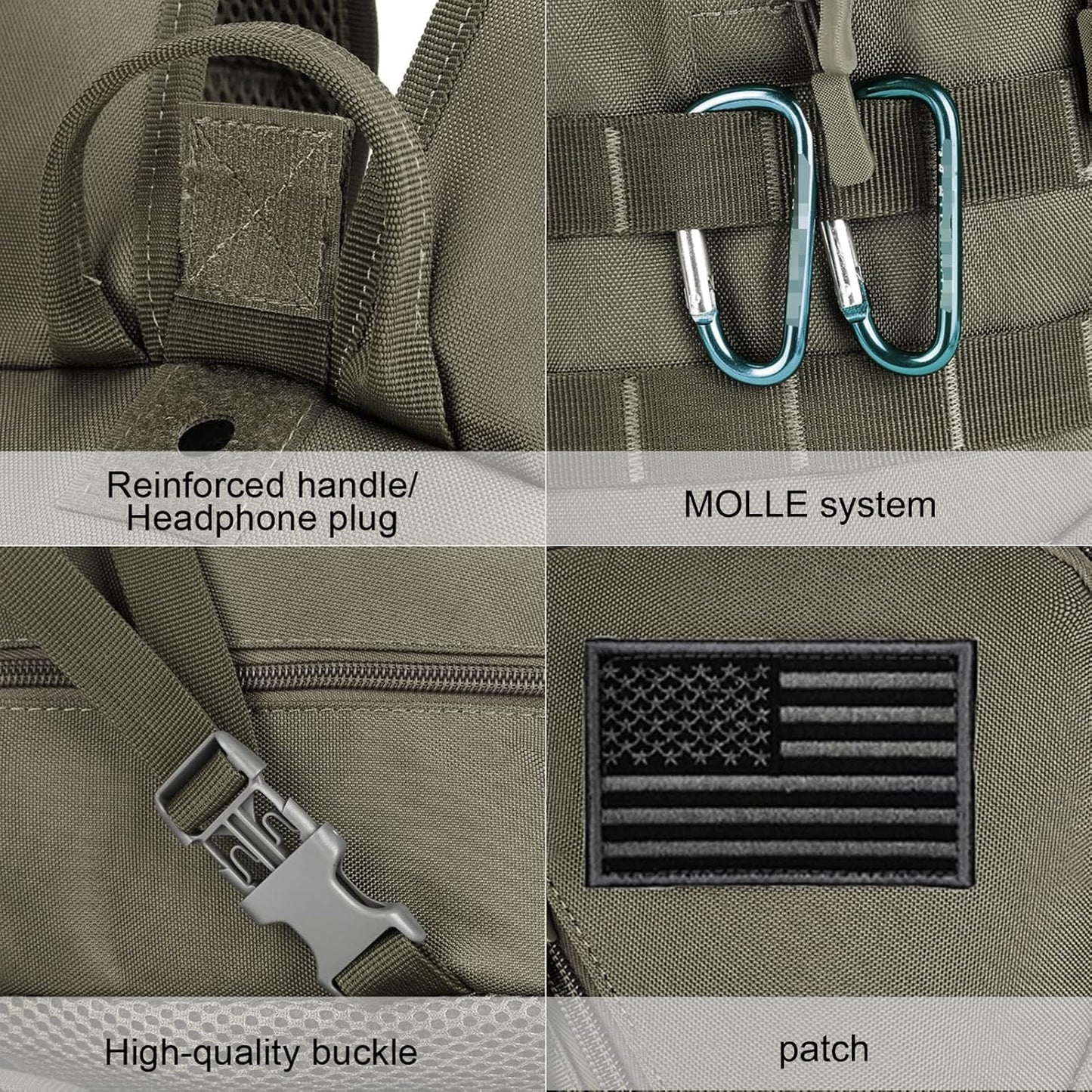 ArcEnCiel 15L Motorcycle Backpack Tactical Bag Rucksacks for Outdoor Camping Trekking Hunting with Patch