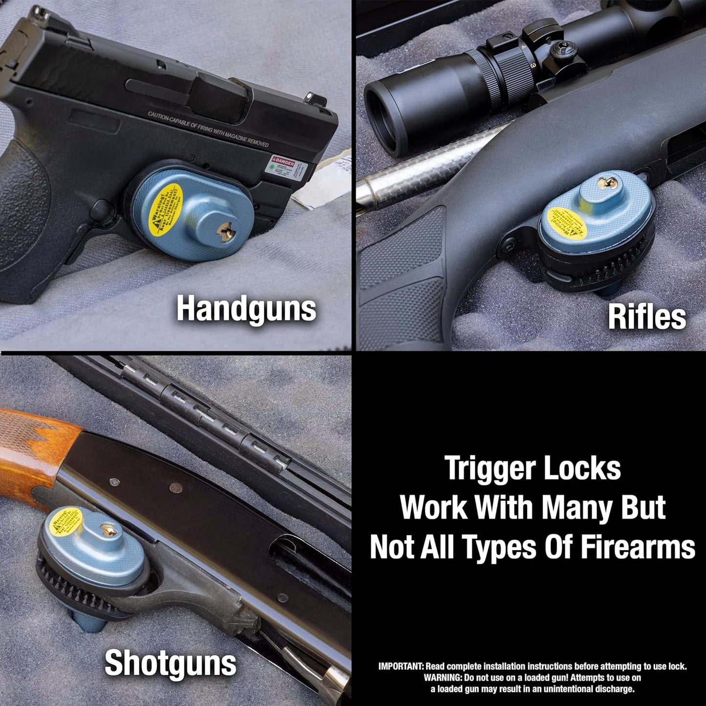 Master Lock Black Gun Trigger Lock, Set Your Own Combination Gun Lock Trigger Guard for Pistols, Rifles, Firearm Safety, 94DSPT