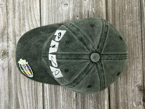 Shenbors Papa Fishing Hat for Men, Gifts for Daddy Grandpa, Army Green Embroidered Dad Hat Baseball Cap, Adjustable Snapback Hat