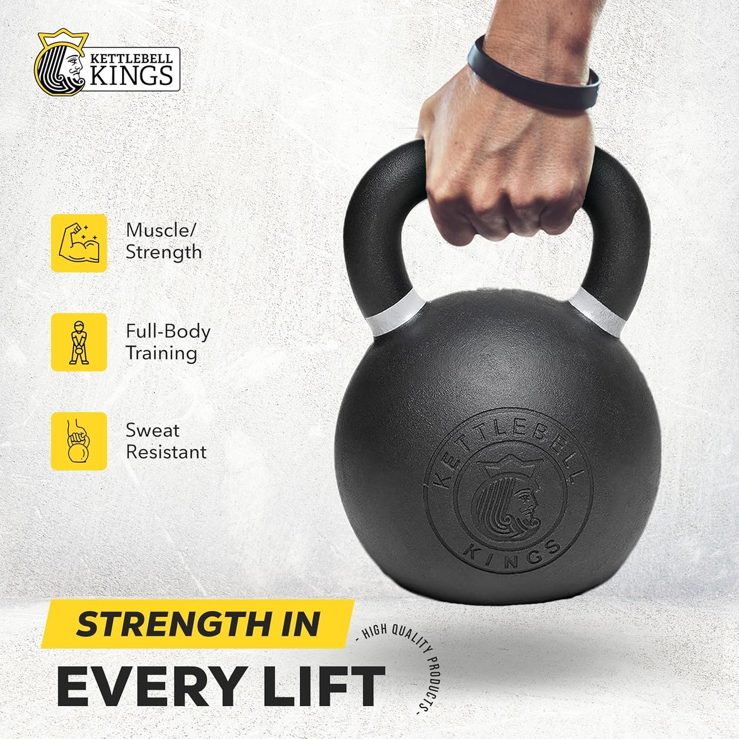Powder Coated Kettlebells Set (9-97 lb) - Strength Training Weights for Home Gym