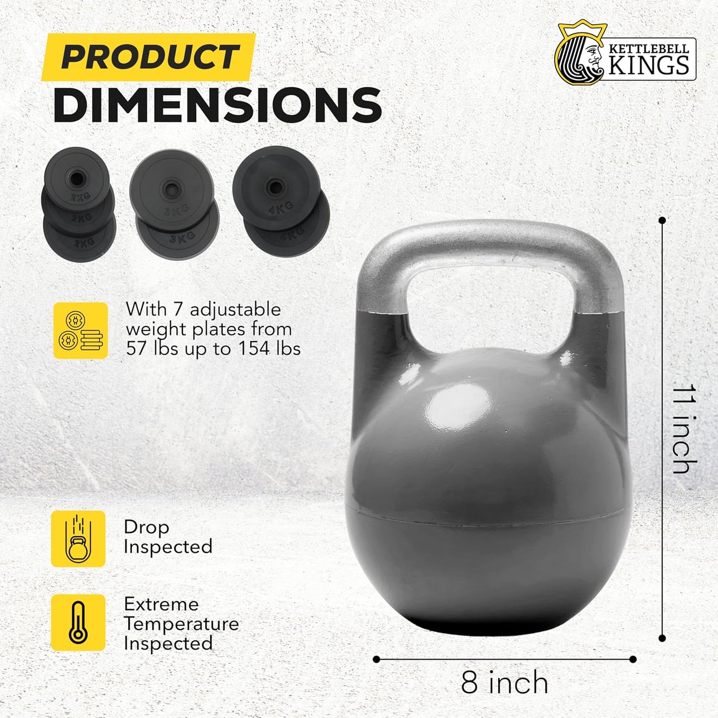 Adjustable Kettlebell Set 26-70 lb - Strength Training with Secure Lock & Durable Steel