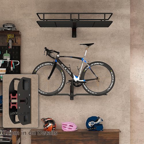 Hitch Wall Mount Bike Rack,Trailer Hitch Wall Mount Receiver Adjustable 1.25" to 2" for Garage Organization,Heavy Duty Hitch Wall Mount Storage Rack Hold 90lbs,Wall Mounted Hitch for Bike Rack/Cargo Carrier