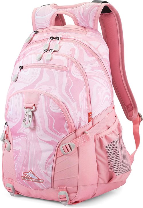 High Sierra Loop Backpack, Travel, or Work Bookbag with tablet sleeve, One Size, Black
