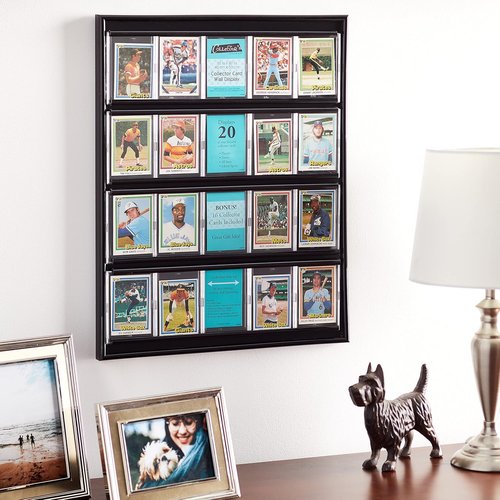 MCS 16x20 Inch Collector Card Wall Display, Holds 20 Sports Cards, Black (52894)