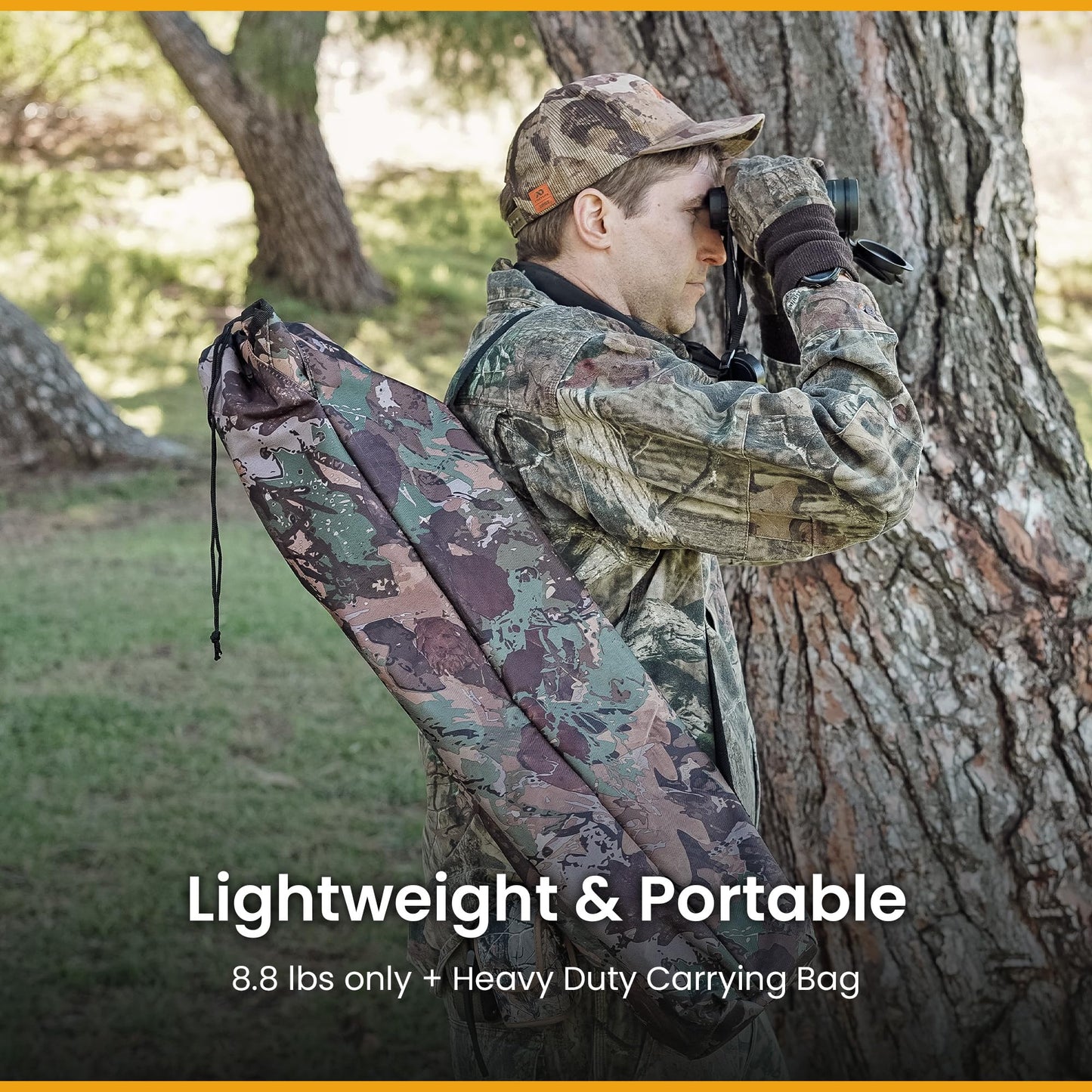 ARROWHEAD OUTDOOR 360° Degree Swivel Hunting Chair Stool Seat, Perfect for Blinds, No Sink Feet, Supports up to 450lbs, Carrying Case, Steel Frame, Fishing, High-Grade 600D Canvas, USA-Based Support