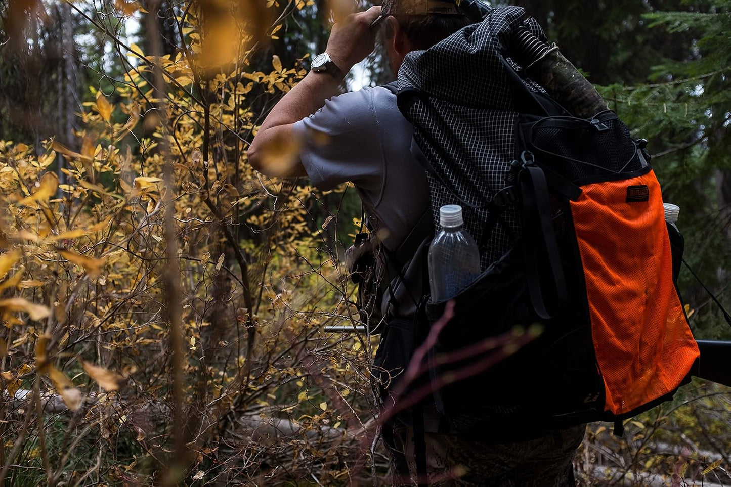 Blaze Orange Mesh Safety Panel with Reflective Strips - Lightweight High Visibility Hunting & Outdoors Safety Panel Attaches to Backpacks, Tents, Blinds, and Gear