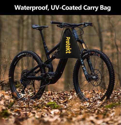 Protekt Bike Cover for 1-2 Bikes - Stationary Heavy Duty Bike Covers for Outdoor Storage | Rain Dust Resistant, UV Coated Bike Cover Waterproof with Lock Holes & Storage Bag for Bicycle Cover/E-Bikes
