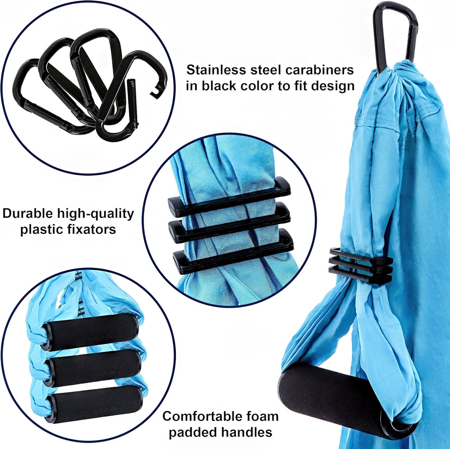Aerial Yoga Swing Set - Hammock Hanging Swing - Sling Inversion Fly Kit - Antigravity Yoga Sling - Suspension Trapeze
