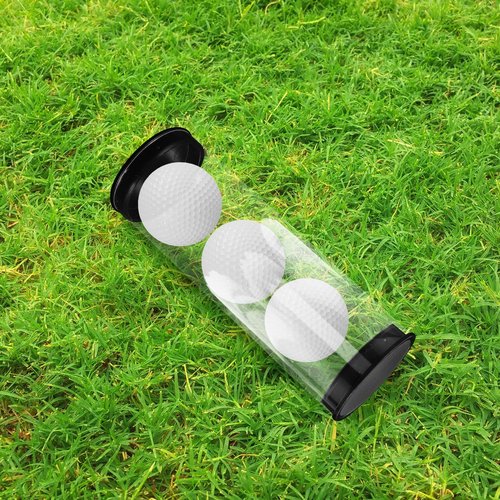 Happyyami 4pcs Box Golf Barrel Golfs Organizers Clear Golfs Ball Containers Portable Ball Case Golfs Case Plastic Tubes with Caps Golfs Ball Case Clear Tubes with Caps Golfing Supplies