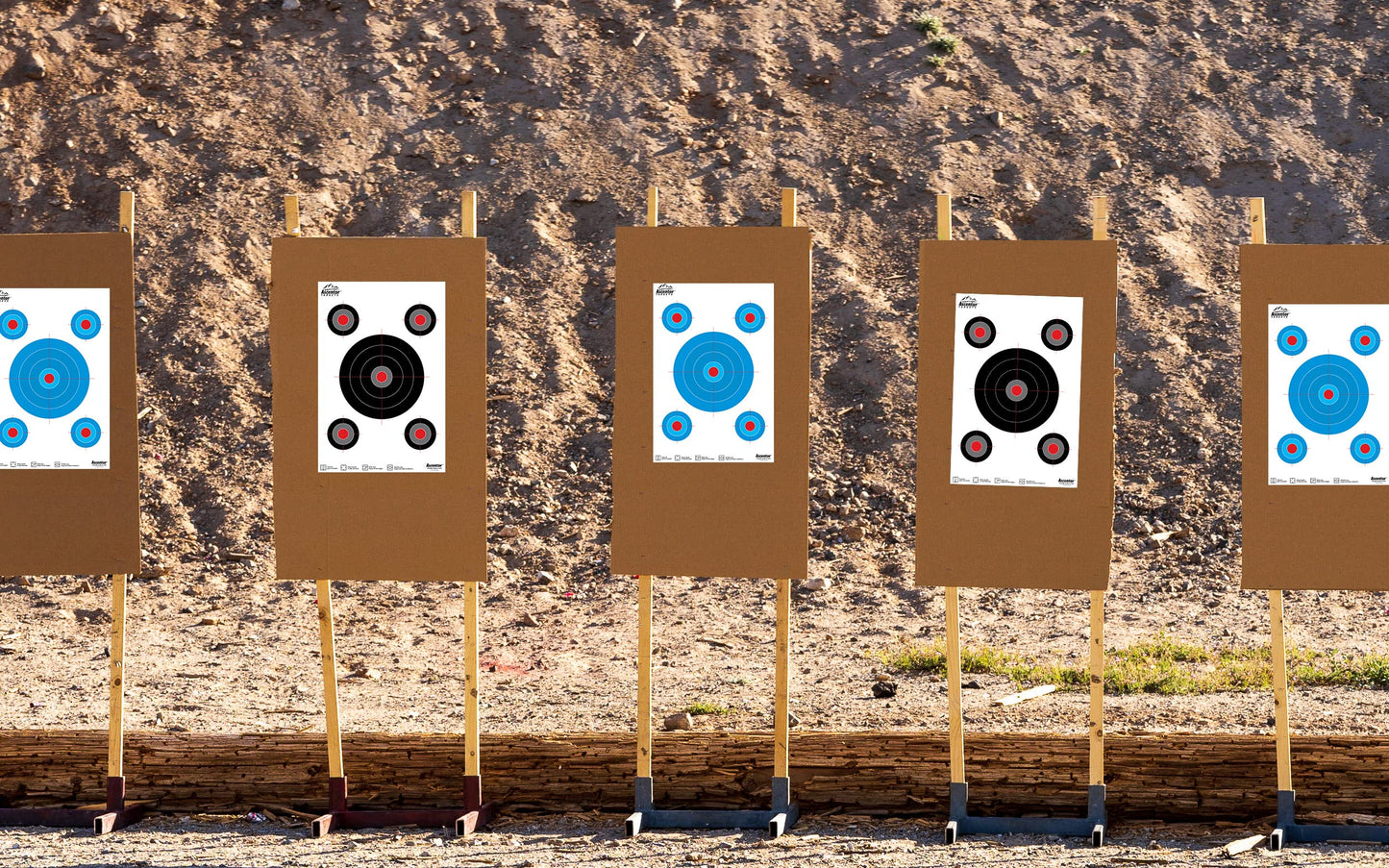 Ascentor Precision Marksmanship Shooting Target for Rifles and Pistols - 5 Aiming Zones - Size 12 x 18 - Pack of 20 - Blue