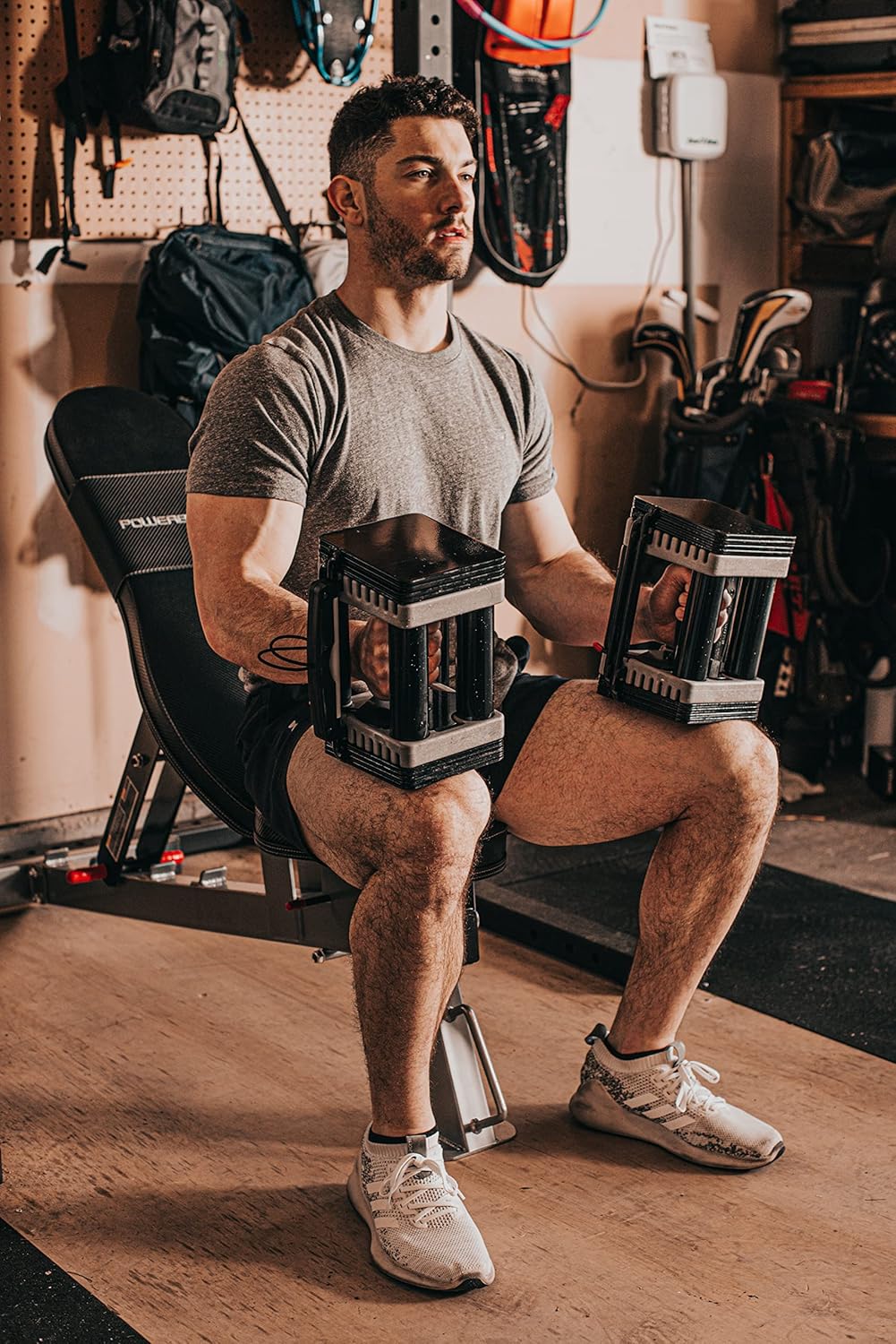 PowerBlock Small Compact Stand, Dumbbell Rack & Weight Rack, Folds Flat For Easy Storage, Use with PowerBlock Expandable Dumbbells, Home Gym Strength Training, Pack of 1