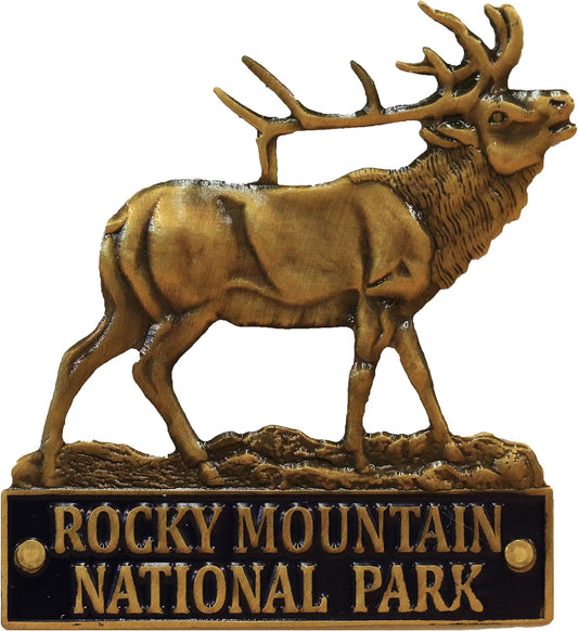 Rocky Mountain National Park - 3D Elk - Hiking Stick Medallion