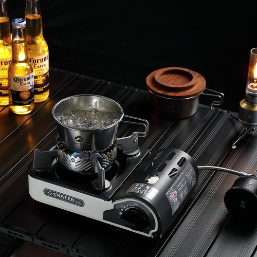 CAMPINGMOON Gas Stove Windshield Ring Stainless Steel for ST-340 Single Burner ST-132 (Silver)