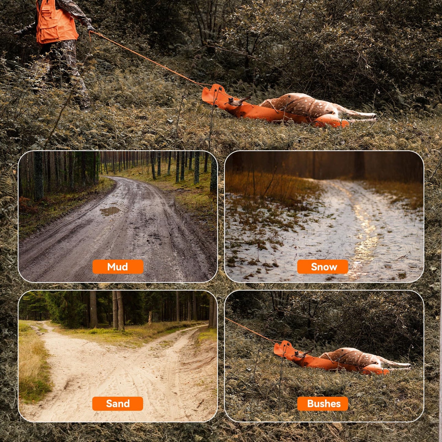 GearOZ BUY TOGETHER and SAVE-deer drag sled & game meat bags