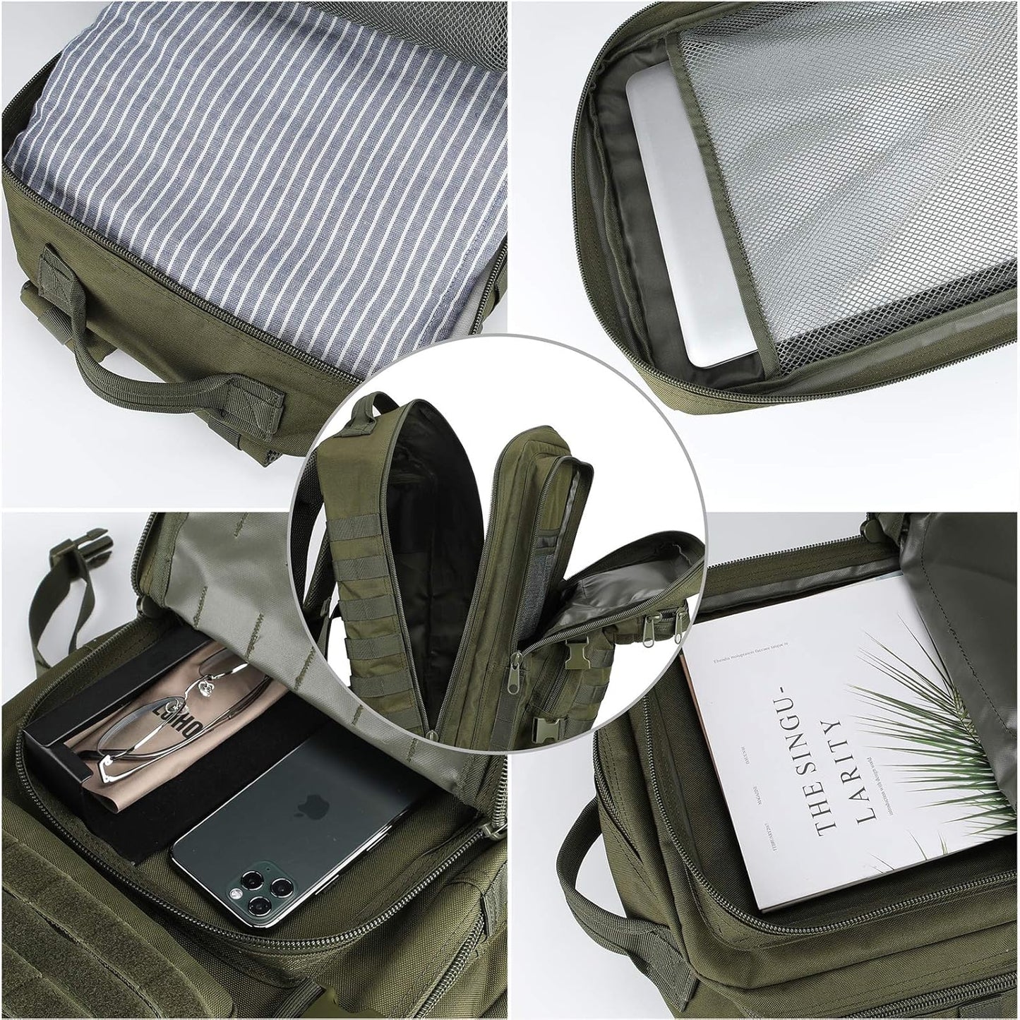 ProCase Tactical Backpack Bag 40L Large 3 Day Military Army Outdoor Assault Pack Rucksacks Carry Bag Backpacks