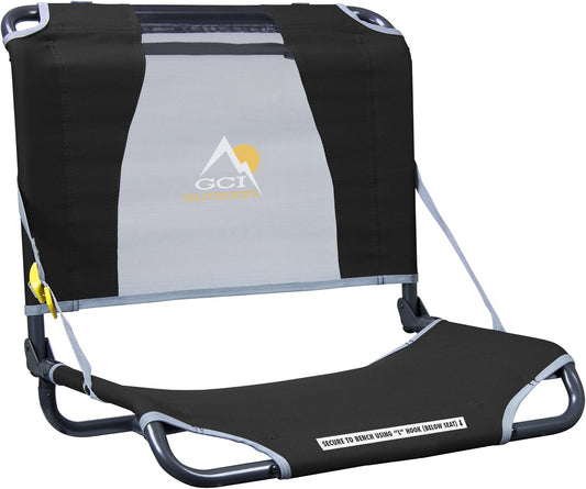 GCI Outdoor Big Comfort Wide Stadium Chair with Adjustable Backrest, Black