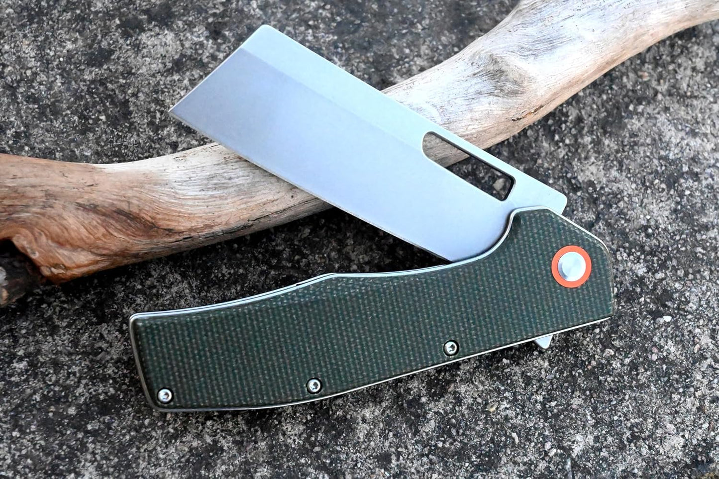 YAK & YETI Multifunctional Micarta Handle Folding Knife- Everyday Carry Knife for Men and Women - Indoor or Outdoor-Camping and Hunting knife-D2 steel Blade knives