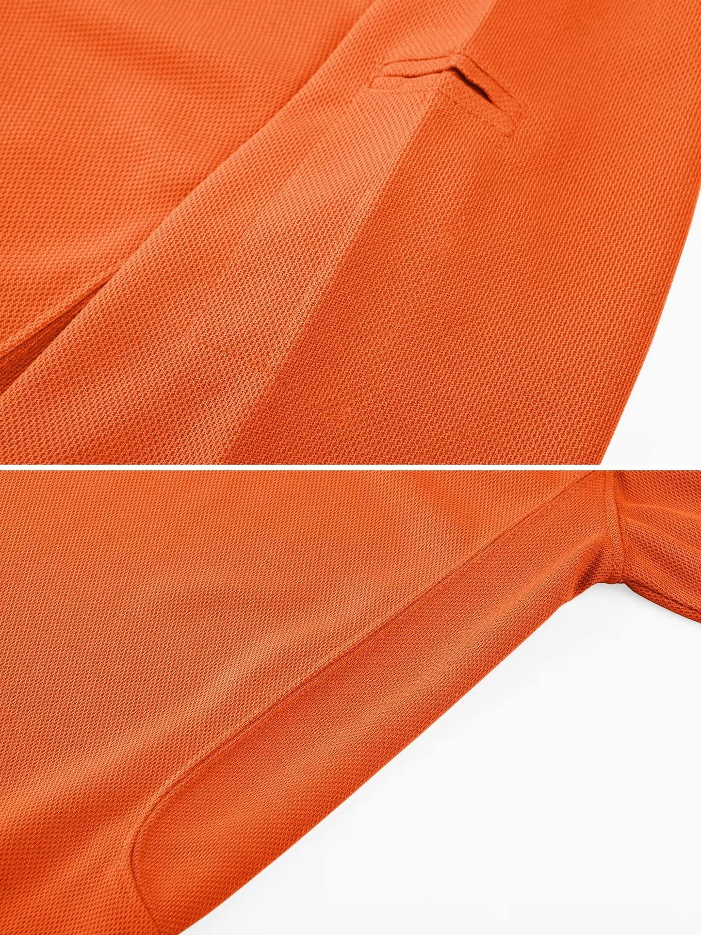 MAGCOMSEN Polo Shirts for Men Golf Shirts Work Dry Fit Casual Shirts Quick Dry Summer Shirts Short Sleeve Orange M