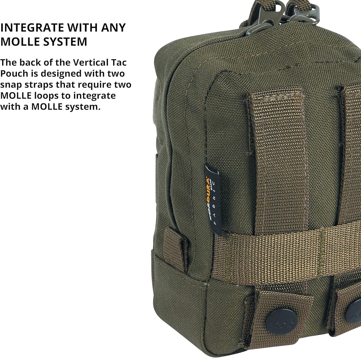 Tasmanian Tiger Tac Pouch 1 Vertical Olive, One Size, TT-7647-331