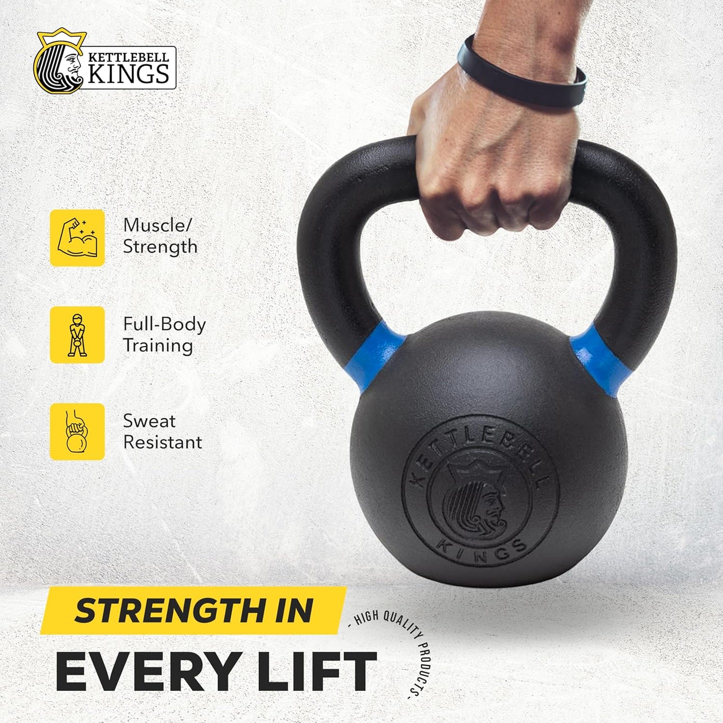 Powder Coated Kettlebells Set (9-97 lb) - Strength Training Weights for Home Gym