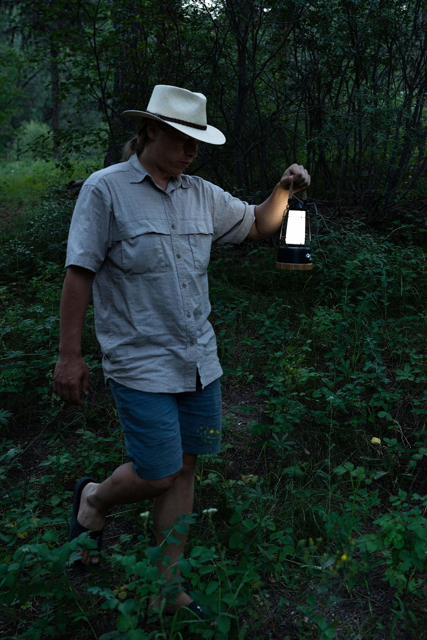 Stansport Rechargeable Hemp Rope Lantern - 1000 Lumen