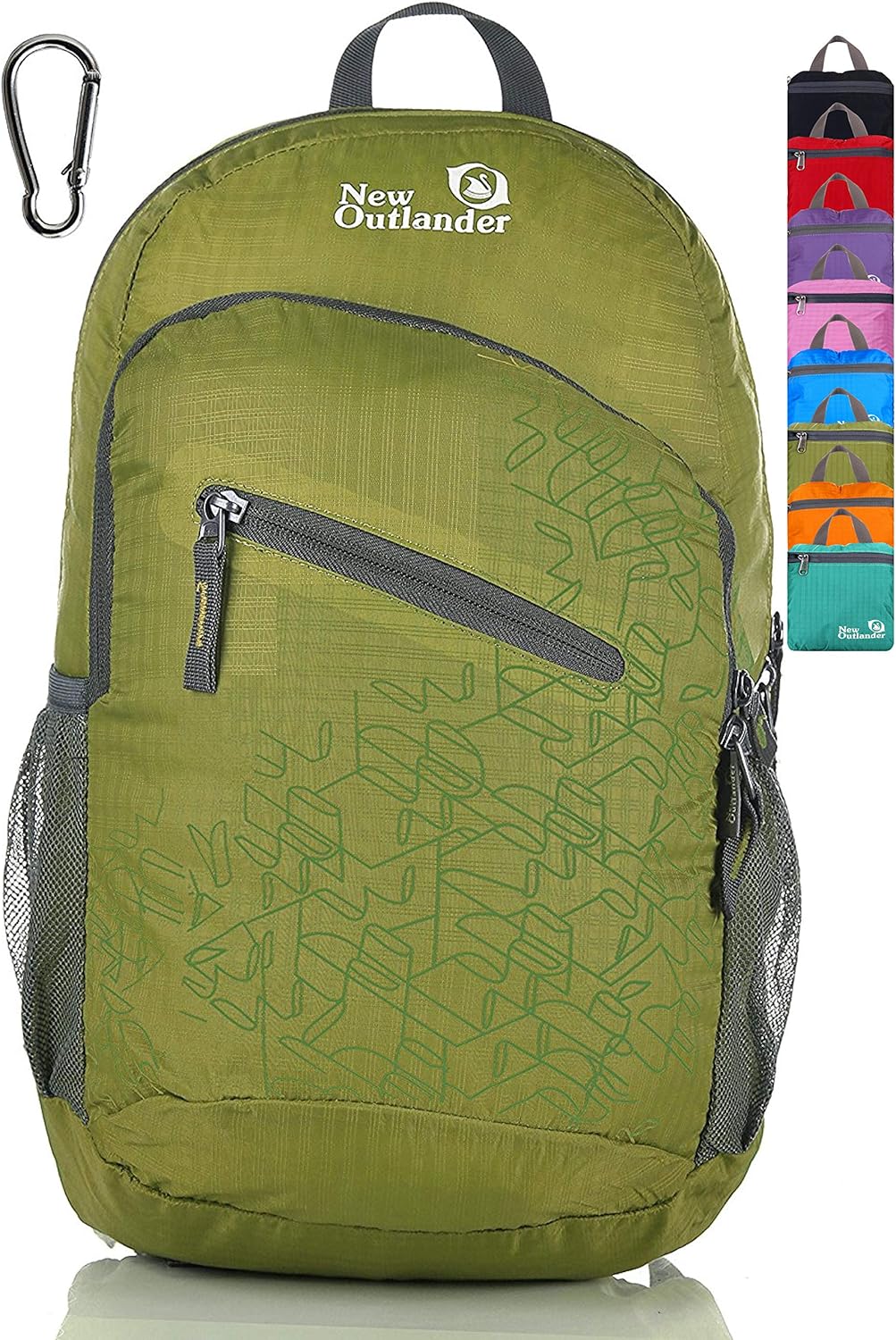 Outlander Packable Handy Lightweight Travel Hiking Backpack Daypack, Black