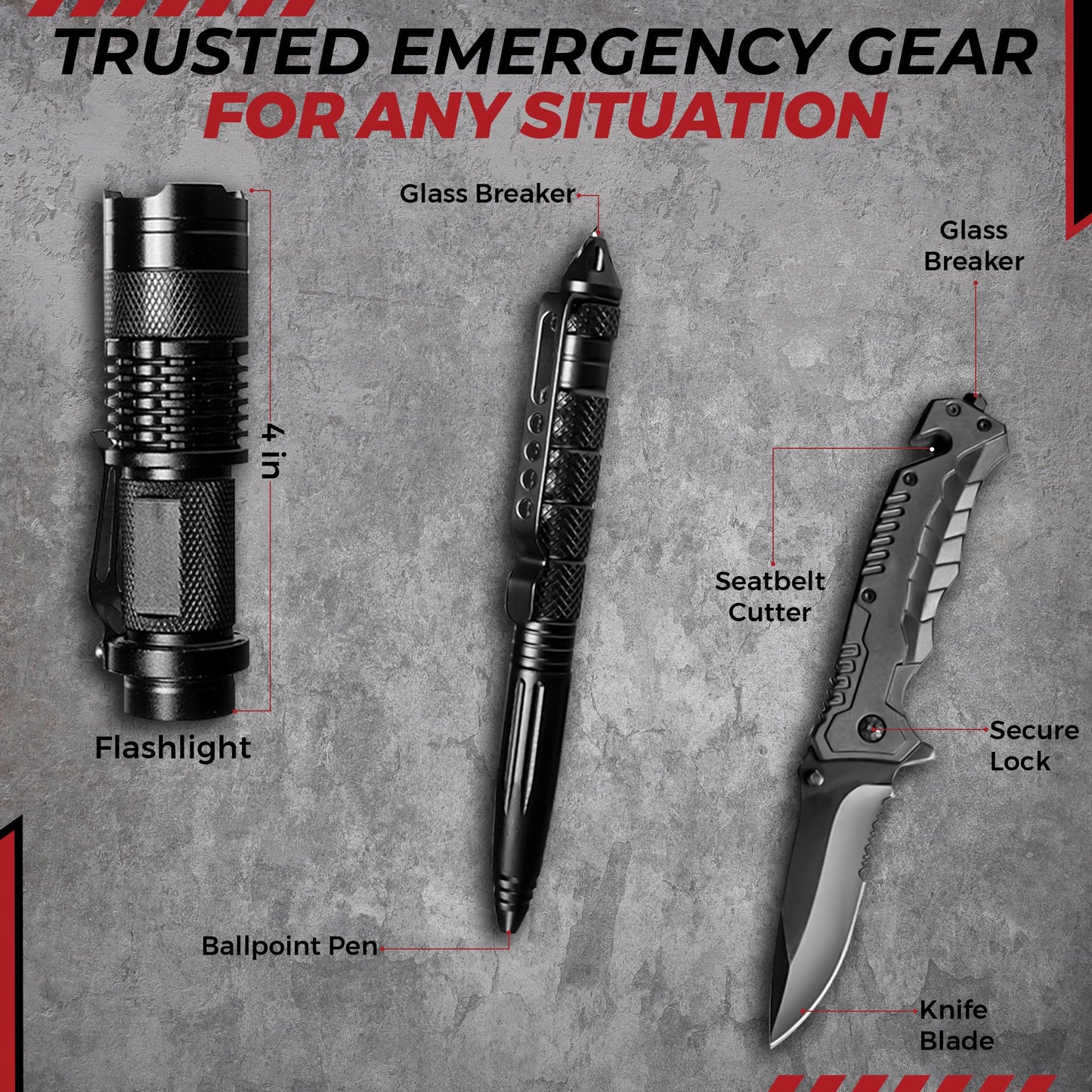 320-Piece Survival Kit | Emergency Gear for Camping, Hiking & Disaster Preparedness | Essential Roadside Emergency Kit | Molle Compatible Bug Out Bag | First Aid, Tactical Tools & Survival Essentials