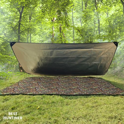 BESTHUNTINER Heavy Duty Survival Blanket -Multifunctional Reflective Tarp Thermal Blanket - 60" x 83" Waterproof Sandproof for Camping Hiking Outdoors Multifunctional Emergency Blanket