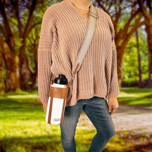 CarryHers Women's Bottle Sling - Water Bottle Carrier with Wide Mouth - for 30 oz to 40 oz Tumbler - whilst Walking