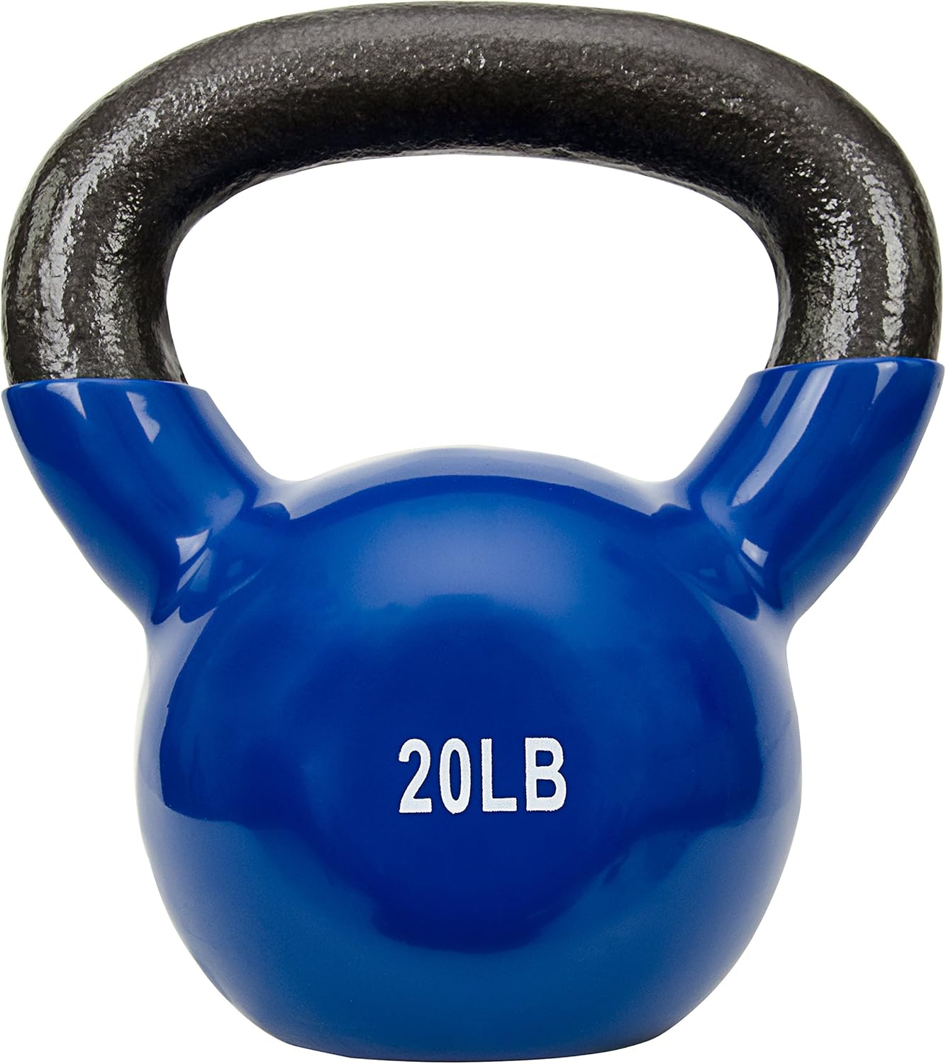 Sunny Health & Fitness Vinyl Coated Kettlebell for Strength Weight Training & Swinging Exercise - In 5, 10, 15, 20, 25 Pound