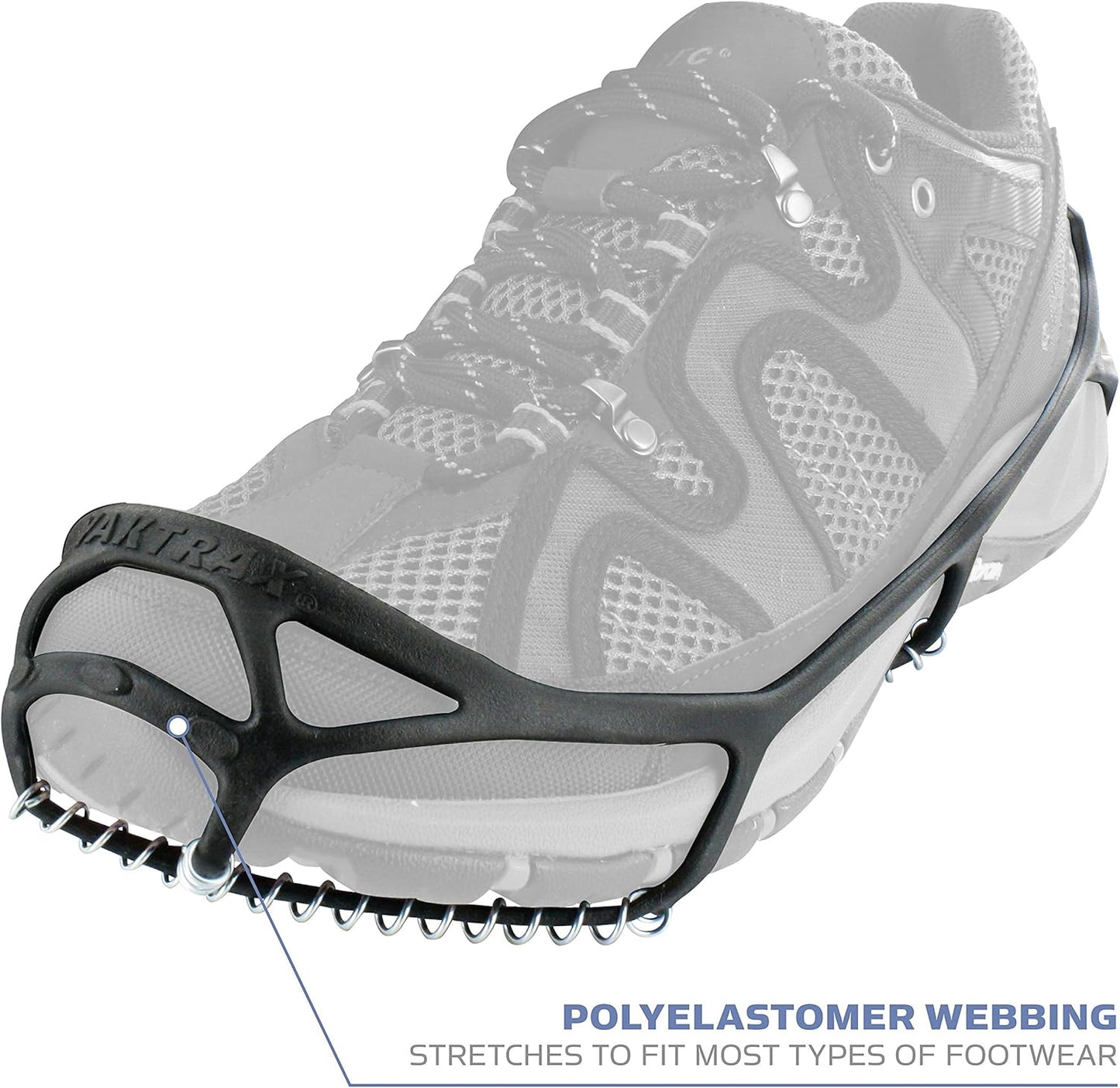 Yaktrax Walker Traction Cleats for Snow and Ice, Black, Medium