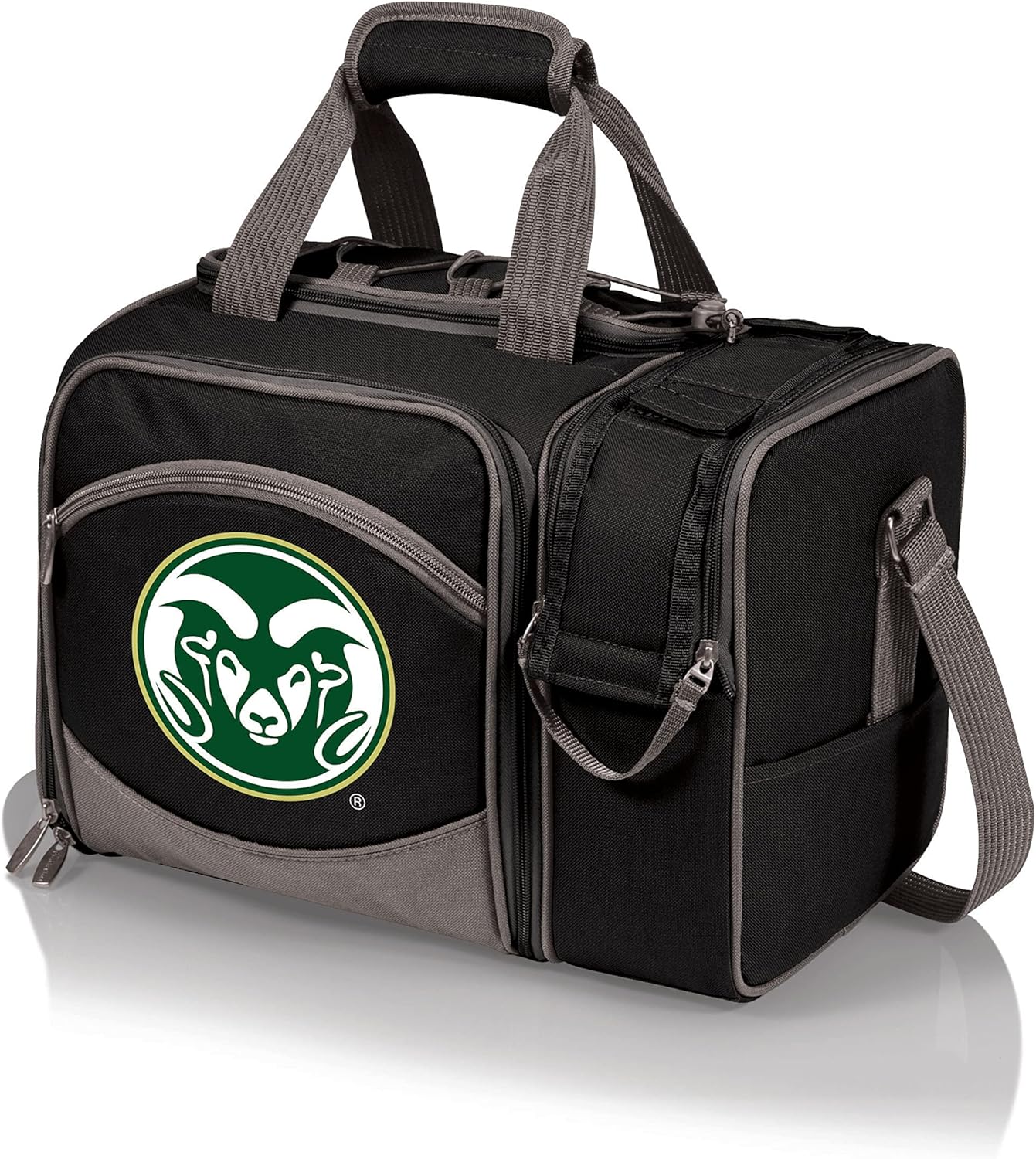 NCAA Malibu Cooler Picnic Basket - Insulated Tote with Complete Picnic Set