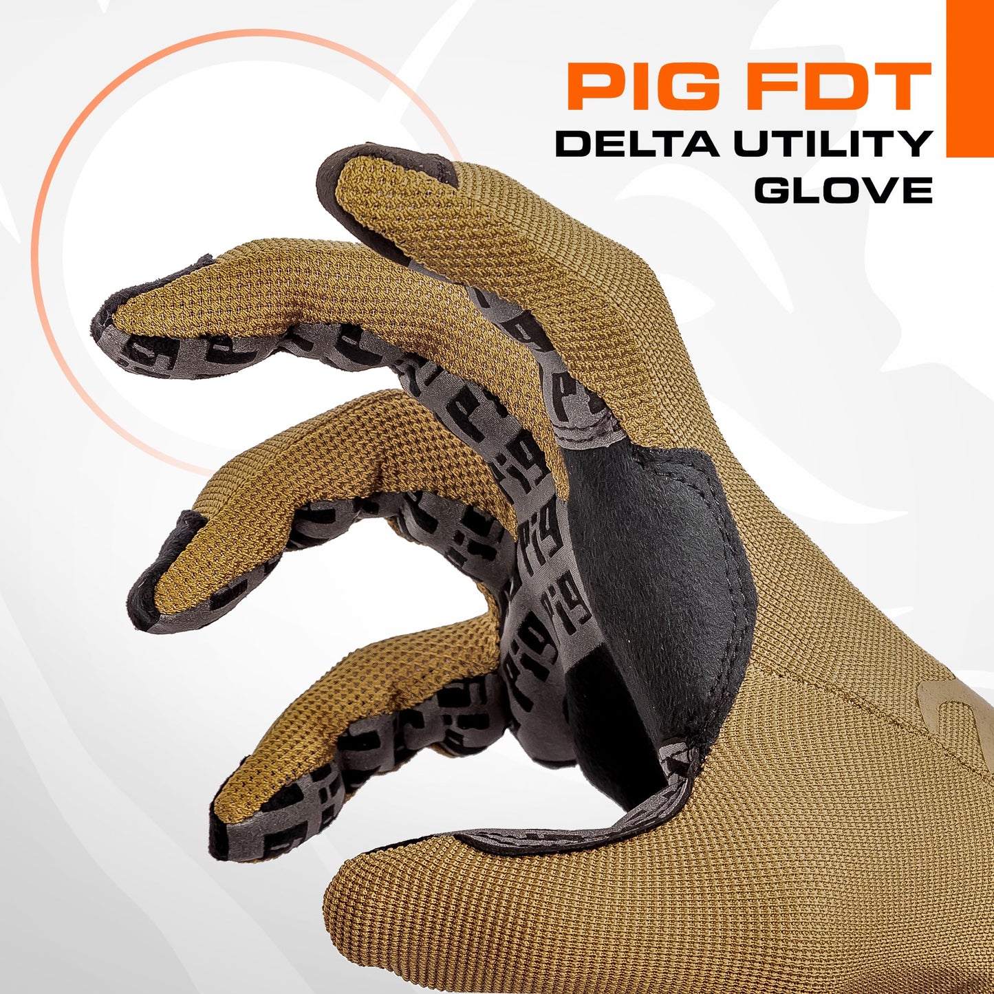 PIG FDT Delta Utility Gloves, Touchscreen Compatible, High Dexterity for Shooting Sports, 1 Pair, Coyote Brown, X-Large