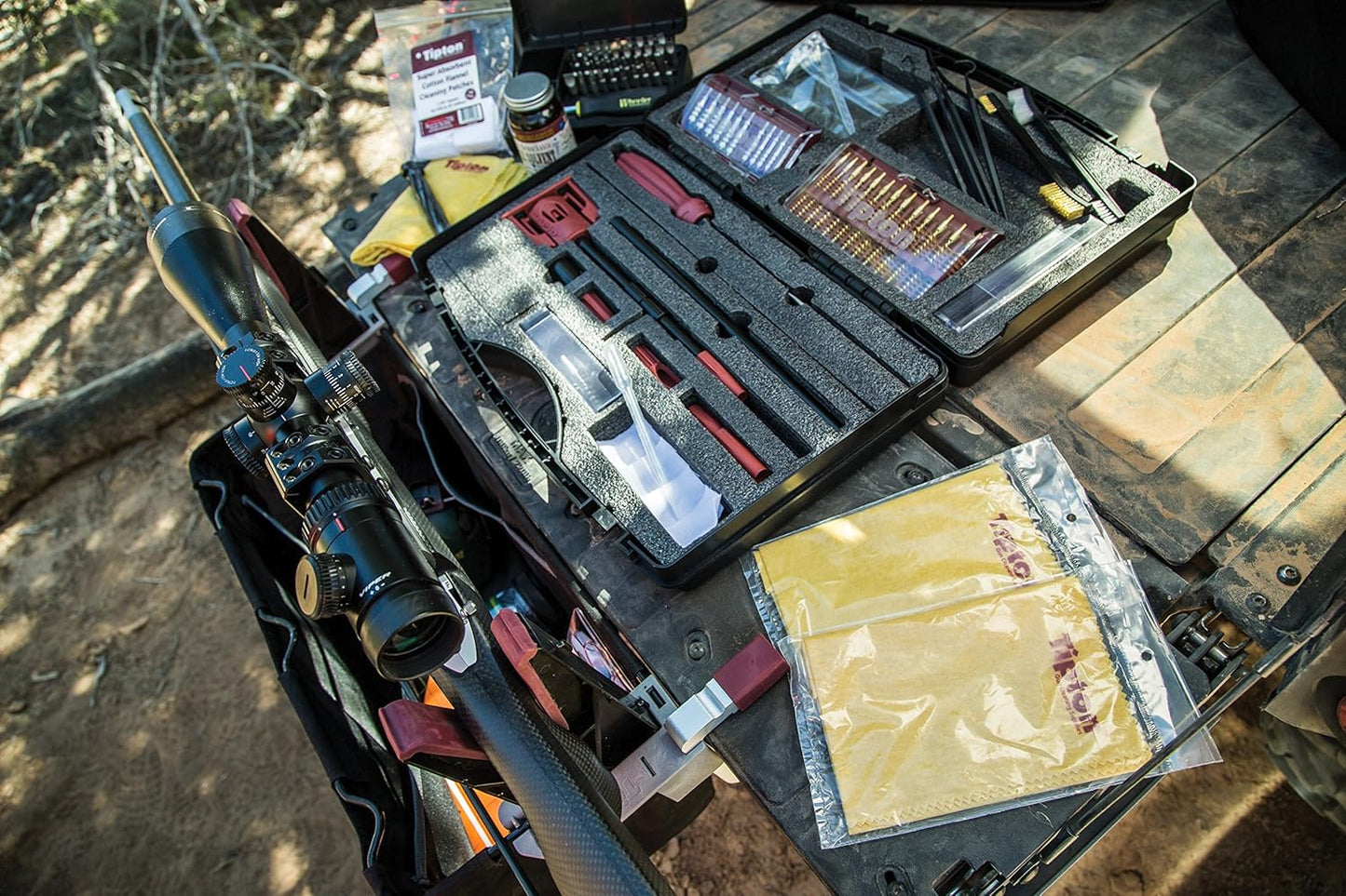 Tipton Ultra Firearm Cleaning Kit - Jags, Brushes & Bore Guide in Storage Case