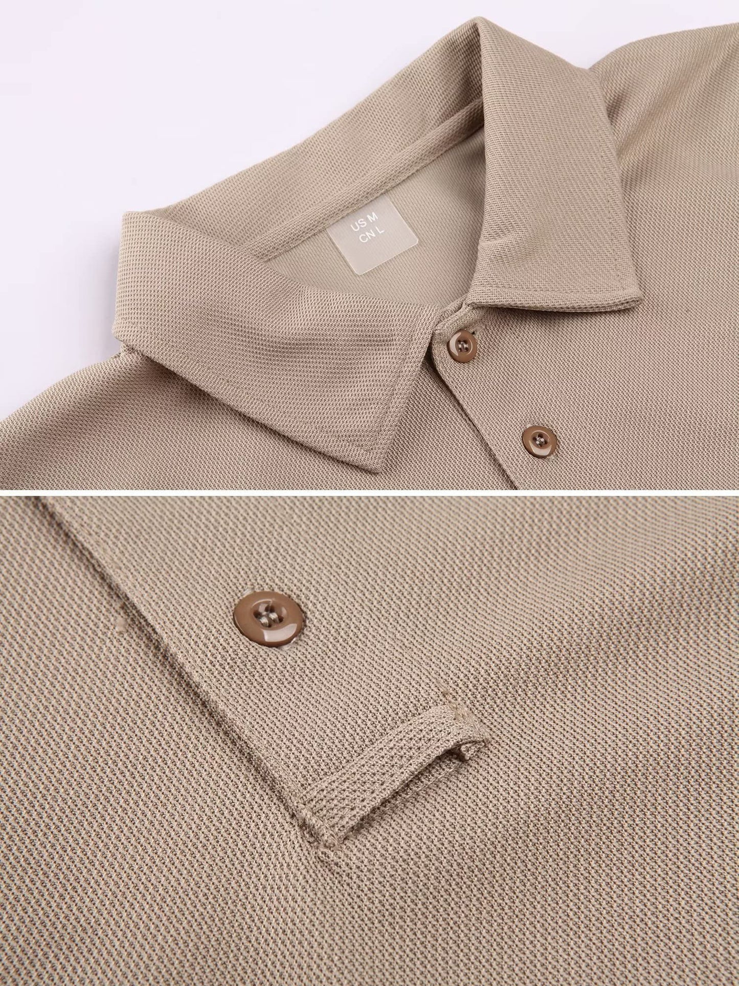 MAGCOMSEN Mens Polo Shirts Short Sleeve Golf Outdoor Dry Fit Polo Shirt Work Tactical T Shirt Khaki XL