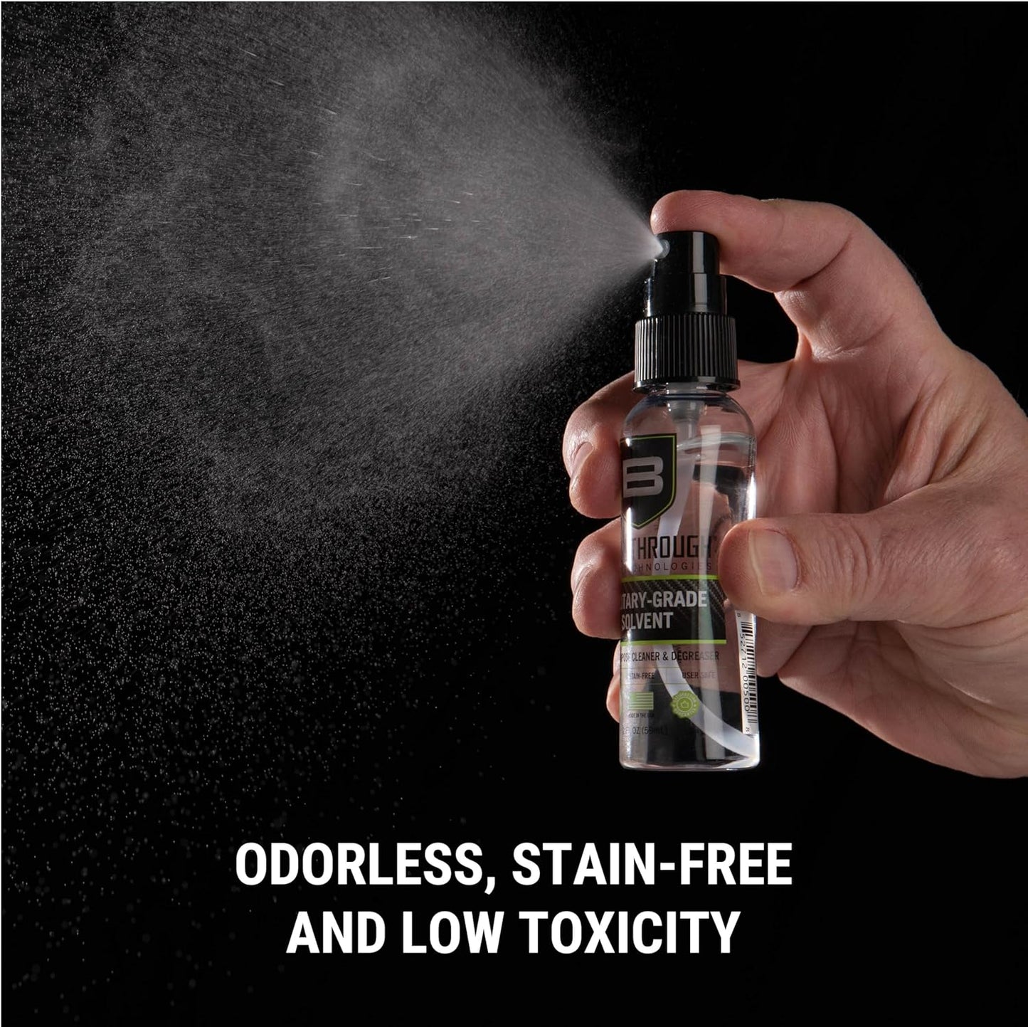 Breakthrough Clean Technologies Military-Grade Handgun and Rifle Cleaning Solvent, Grease Remover - 6oz/2oz/15ml/32oz Spray Bottle