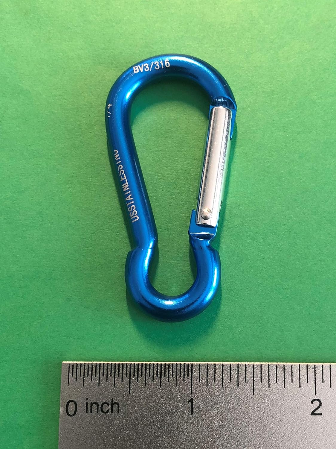 4 Pieces US Stainless Aluminum Spring Hook 1/4" (6mm) Aircraft Grade 7075