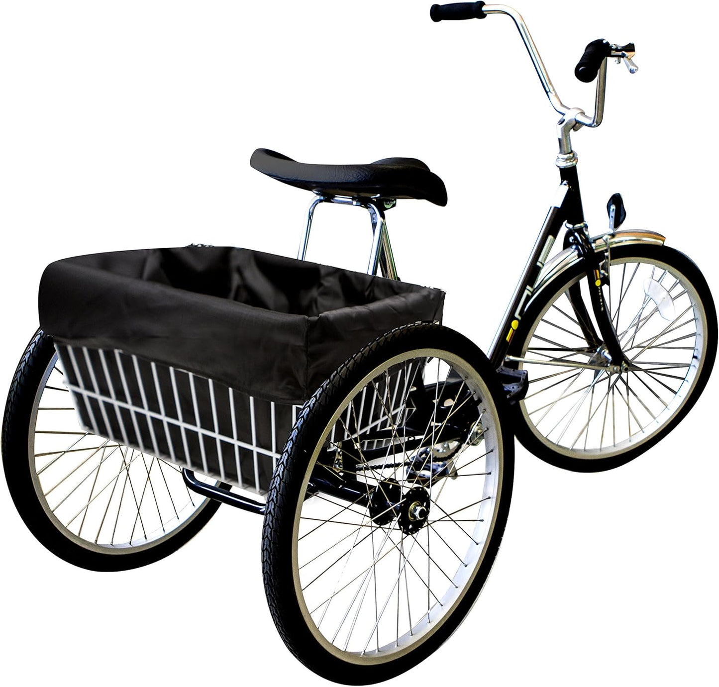 Adult Trike Bicycle Basket Liner, Large Bike Basket Liner, Extra Large Trike Only Rear Basket Liner