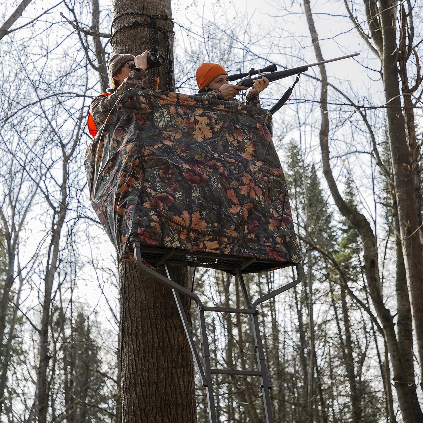 River's Edge Products RE753 Standard 2-Person Treestand Curtain, Camouflage