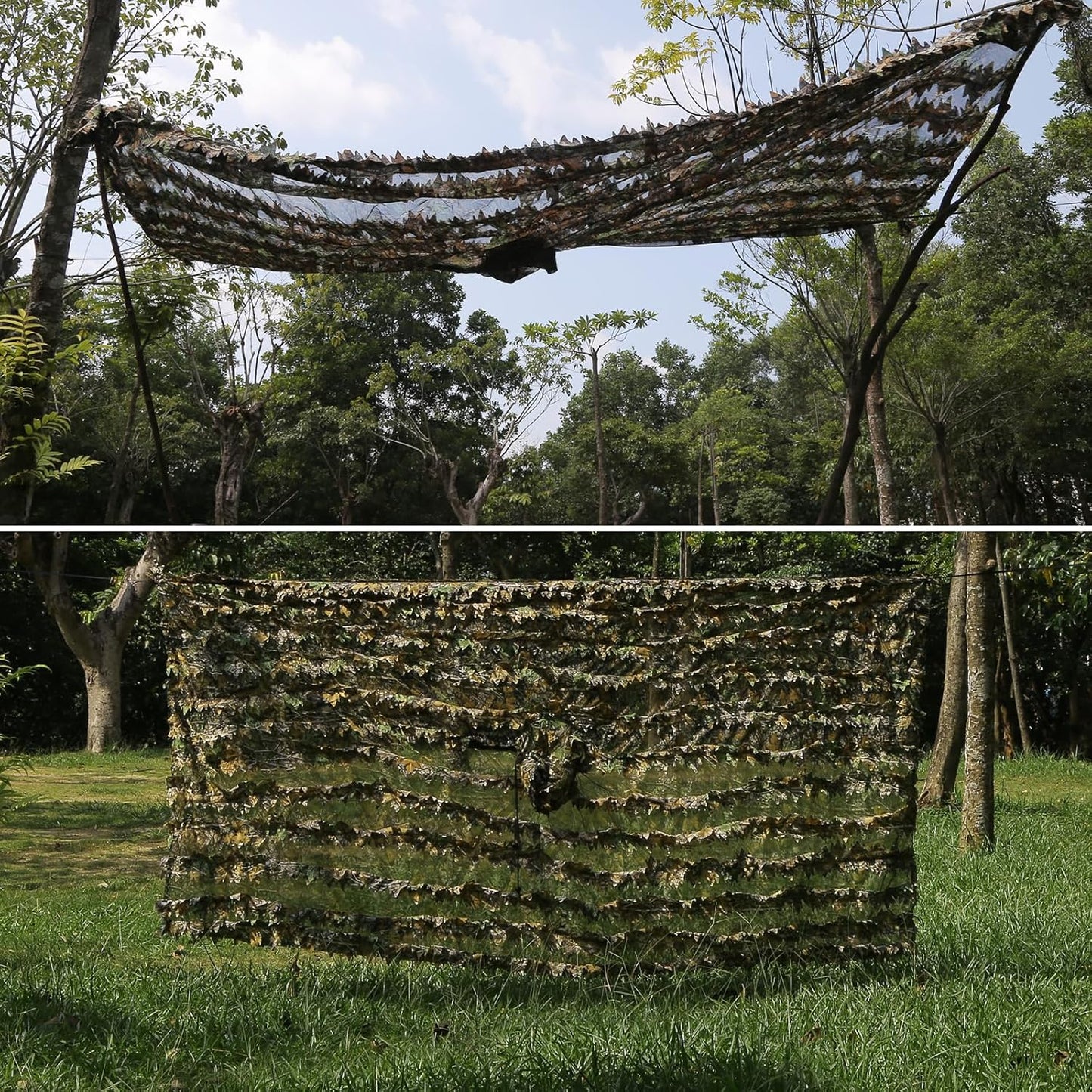 Zicac Outdoor Ghillie Suit 3d Leafy Camo Poncho for Men Hunting Bird Watch Military CS Woodland Hoodie Camouflage Cloak