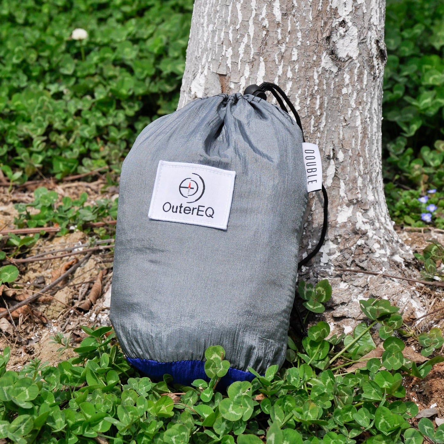 Portable Nylon Fabric Travel Camping Hammock Light Blue/Blue