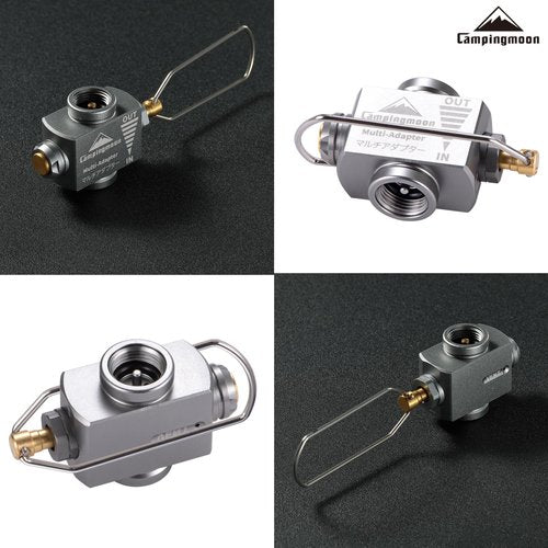 CAMPINGMOON Butane to Isobutane Gas Canister Refill Adapter Screw Lindal Valve Camping Stove Adapte