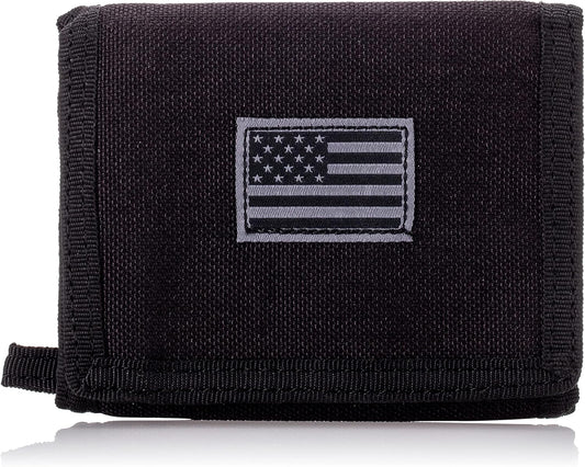 Rapdom mens Tactical RAPDOM Tactical Wallet, Black, 4.75" x 3.5" x .75"