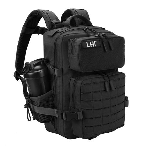 LHI Tactical Military Backpack for Men 25L/45L Large Molle Army Assault Pack 4 Day Hiking Rucksack With Bottle Holder