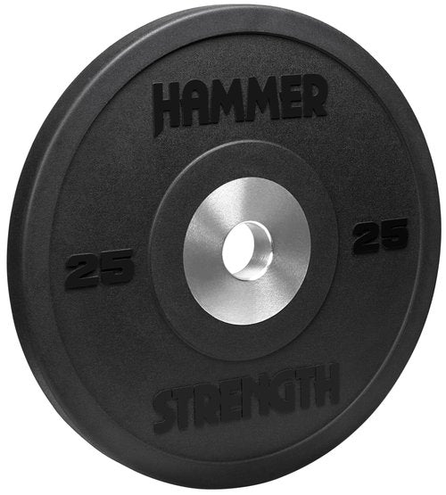 Hammer Strength 25Lb Black Premium Rubber Bumper Plate