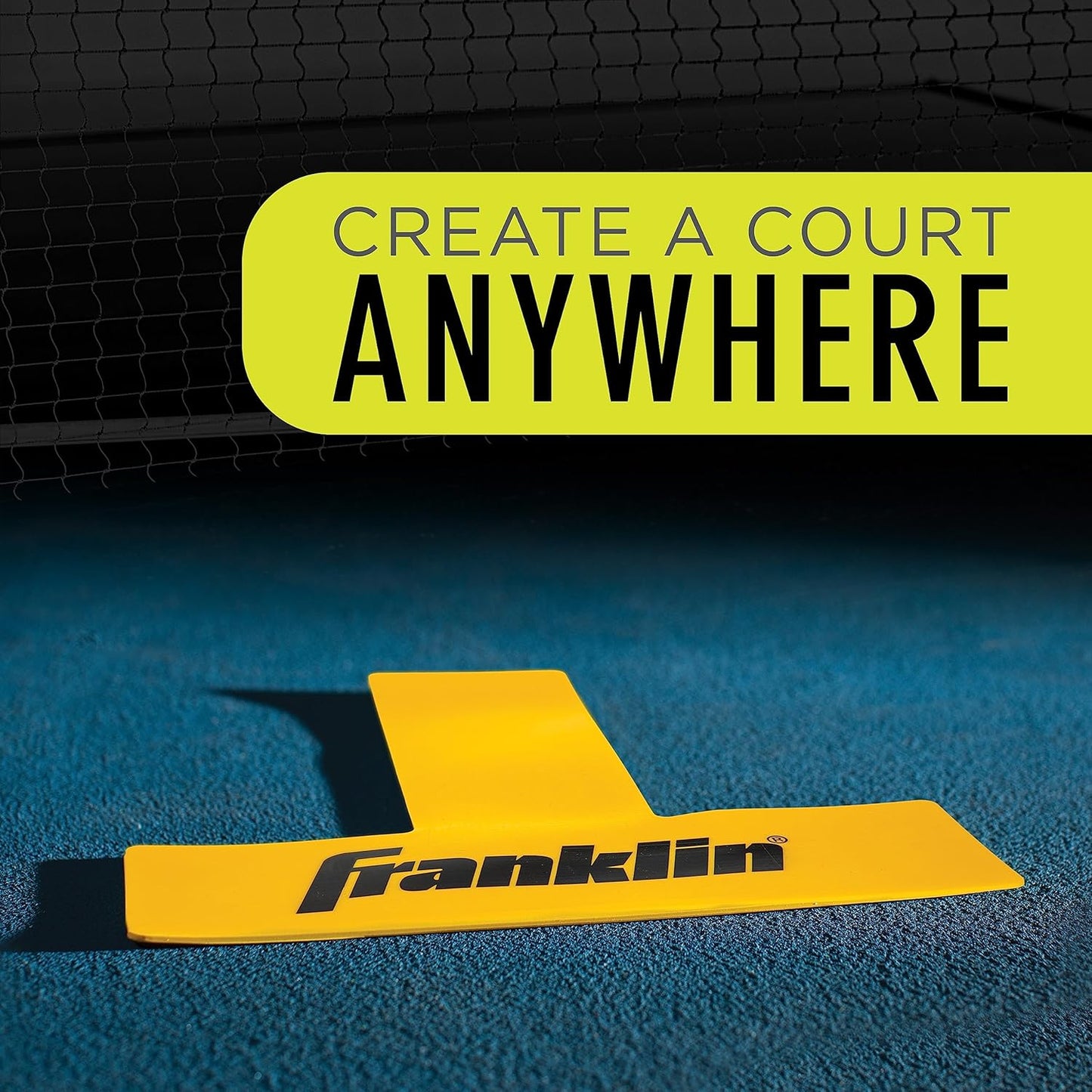 Franklin Sports Pickleball Court Marker Kit - Lines Marking Set with Tape Measure - Official Size Court Throw Down Markers