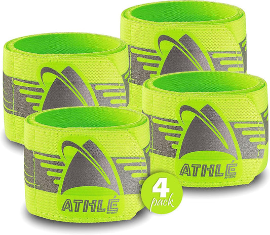 Reflective Running Band - High Visibility Arm Reflector Bands for Running, Cycling - Reflector for Runners for Wrist, Arm, and Ankle - Adjustable Running Reflective Gear Arm
