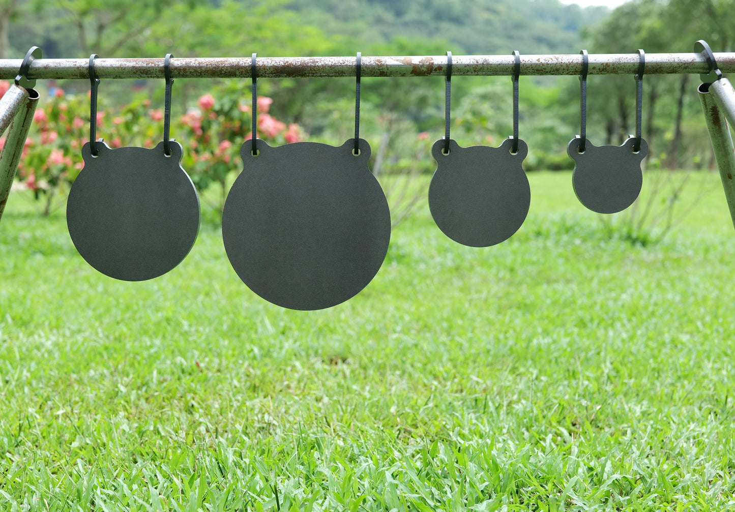 ECCEPOPU Steel Target Hangers, Steel Shooting Target Stand Kit & Hook for 1 Inch EMT Conduit