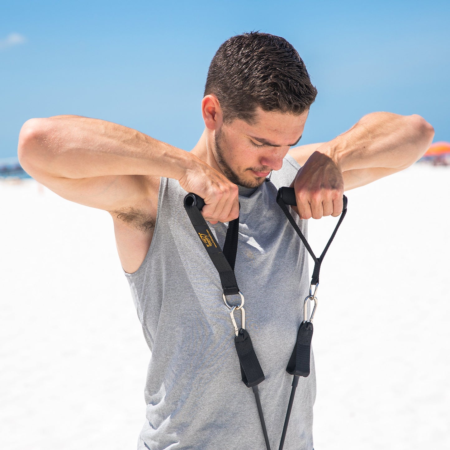 Fit Simplify Resistance Exercise Tube Bands 12 Piece Set and Sliders