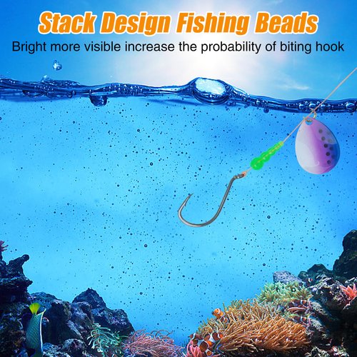 Stacked Fishing Beads, 150/200pcs Fishing Beads Lures Making Supplies Tackle Trout Beads Walleye Rig Inline Spinner Making Accessories Salmon Eggs Saltwater Freshwater